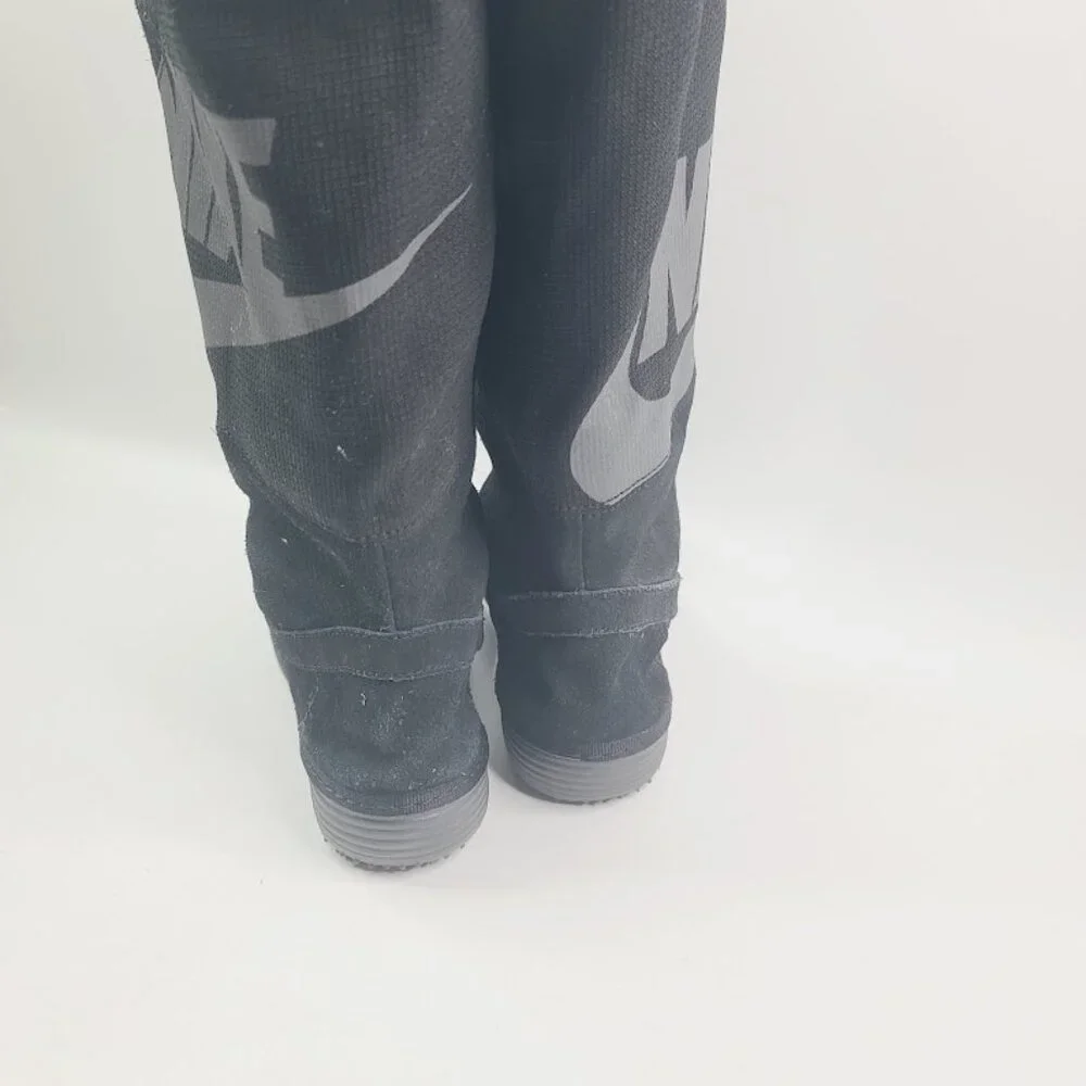 Nike Women's Black‎ Hoodie 599500-090 Sheepskin Mid-Calf Winter Snow Boot Size 7